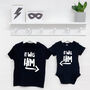 It Was Him/Her! Sibling Rivalry Babygrow And Tee Set, thumbnail 8 of 8