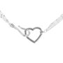 Silver Hook And Heart Pendant Multi Chain Lariat Necklace, thumbnail 5 of 12