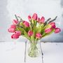 Everlasting Mid Pink Tulip Bouquet In Vase, thumbnail 2 of 7