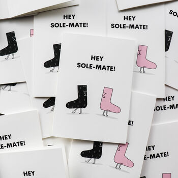 'Hey Sole Mate' Punny Best Friend Birthday Card, 4 of 5
