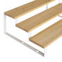 Set Of Two Three Tier Spice Rack Natural And White, thumbnail 5 of 7