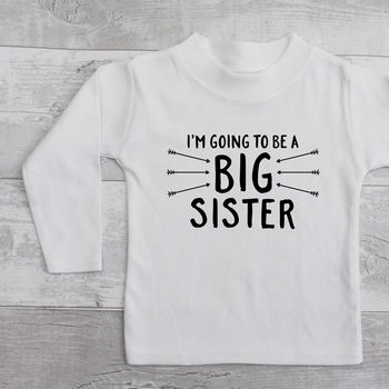 Monochrome New Sibling Announcement T Shirt, 4 of 7