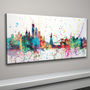 New York Skyline Cityscape Paint Splashes Print, thumbnail 2 of 5