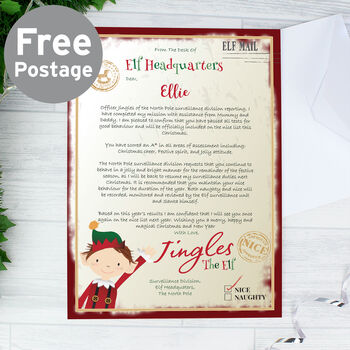 Personalised Elf Surveillance Christmas Letter, 5 of 8