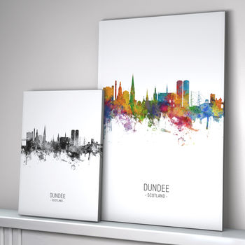 Dundee Skyline Portrait Print And Box Canvas, 2 of 5