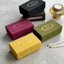 Refillable Linen Matchbox With Personalised Initials, thumbnail 2 of 11