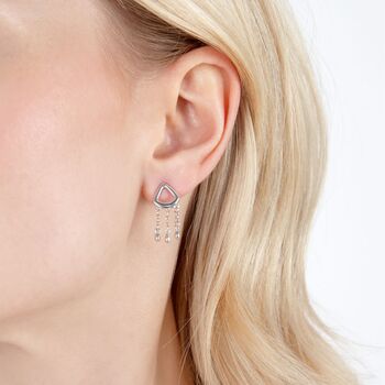 925 Sterling Silver Waterfall Short Drop Earrings, 4 of 4