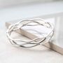 Sterling Silver Lattice Bangle, thumbnail 1 of 8