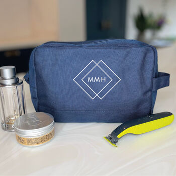 Personalised Unisex Washbag With Geometric Design, 4 of 5