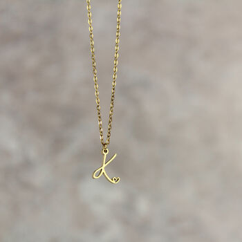 Heart Adorned Handwritten Initial Necklace, 8 of 10