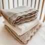 Personalised Organic Baby Blanket Oat, thumbnail 4 of 5