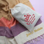 Soft Cotton Throw, Personalised Anniversary Gift, thumbnail 4 of 12