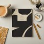 A5 Ruled Notebook In Abstract Black And Cream, thumbnail 1 of 2