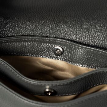 Black Soft Leather Large Tassel Ladies Saddlebag, 5 of 8