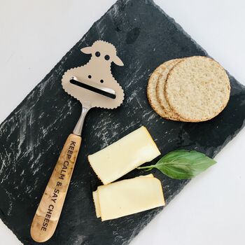 Sheep Personalised Cheese Slicer With Juniper Handle, 5 of 7