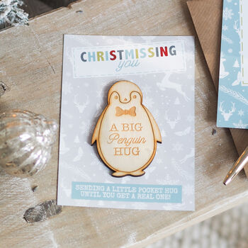Penguin Christmas Pocket Hug With Postcard, 2 of 2