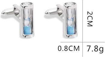 Sand Egg Timer Cufflinks, 3 of 6