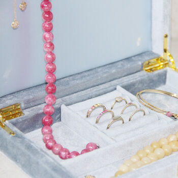 Personalised Velvet Dressing Table Jewellery Box, 8 of 9