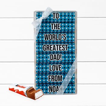 Personalised Kinder Chocolate Gift For Dad, 4 of 9