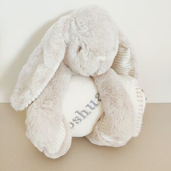 Personalised Bunny Plush Toy With Folded Blanket, 5 of 12
