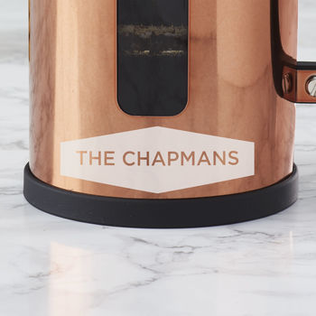 Personalised Geometric Copper Cafetiere, 3 of 3