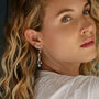 Flowing White And Blue Opal Drop Earrings, thumbnail 2 of 6
