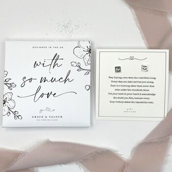 Keep Trying Giftcard With Sterling Silver Love Heart Studs, 6 of 10