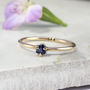 Delfina 9ct Rose Gold Petite Sapphire Boho Ring, thumbnail 5 of 5