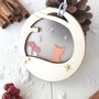 Personalised Baby's First Christmas Fox Bauble, thumbnail 3 of 6