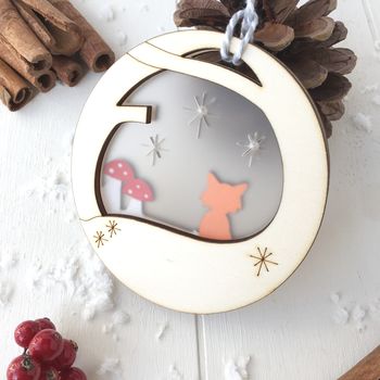 Personalised Baby's First Christmas Fox Bauble, 3 of 6