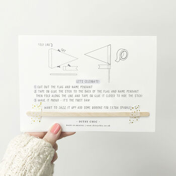 Personalised Back To School Flag Card, 5 of 10