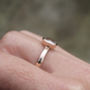 White Sapphire Rose Gold Ring, thumbnail 4 of 5
