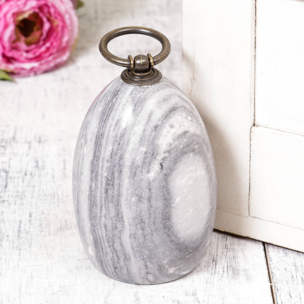 Personalised Contemporary Grey Marble Door Stop By Dibor