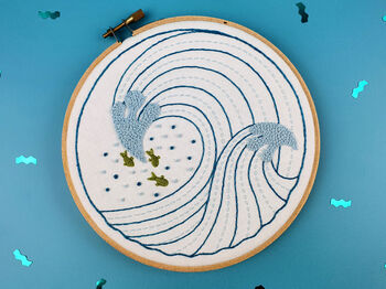 Ocean Waves Embroidery Kit, 4 of 6