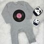 'Totally Awesome Records' Personalised Baby Rompersuit, thumbnail 3 of 8
