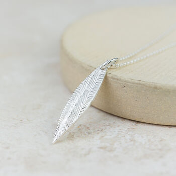 Sterling Silver Textured Palm Pendant, 2 of 3