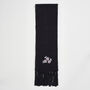 Forget Me Not Knitted Navy Scarf, thumbnail 5 of 5