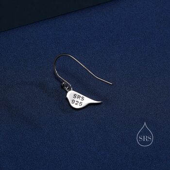 Enamel Robin Bird Drop Hook Earrings, 6 of 11