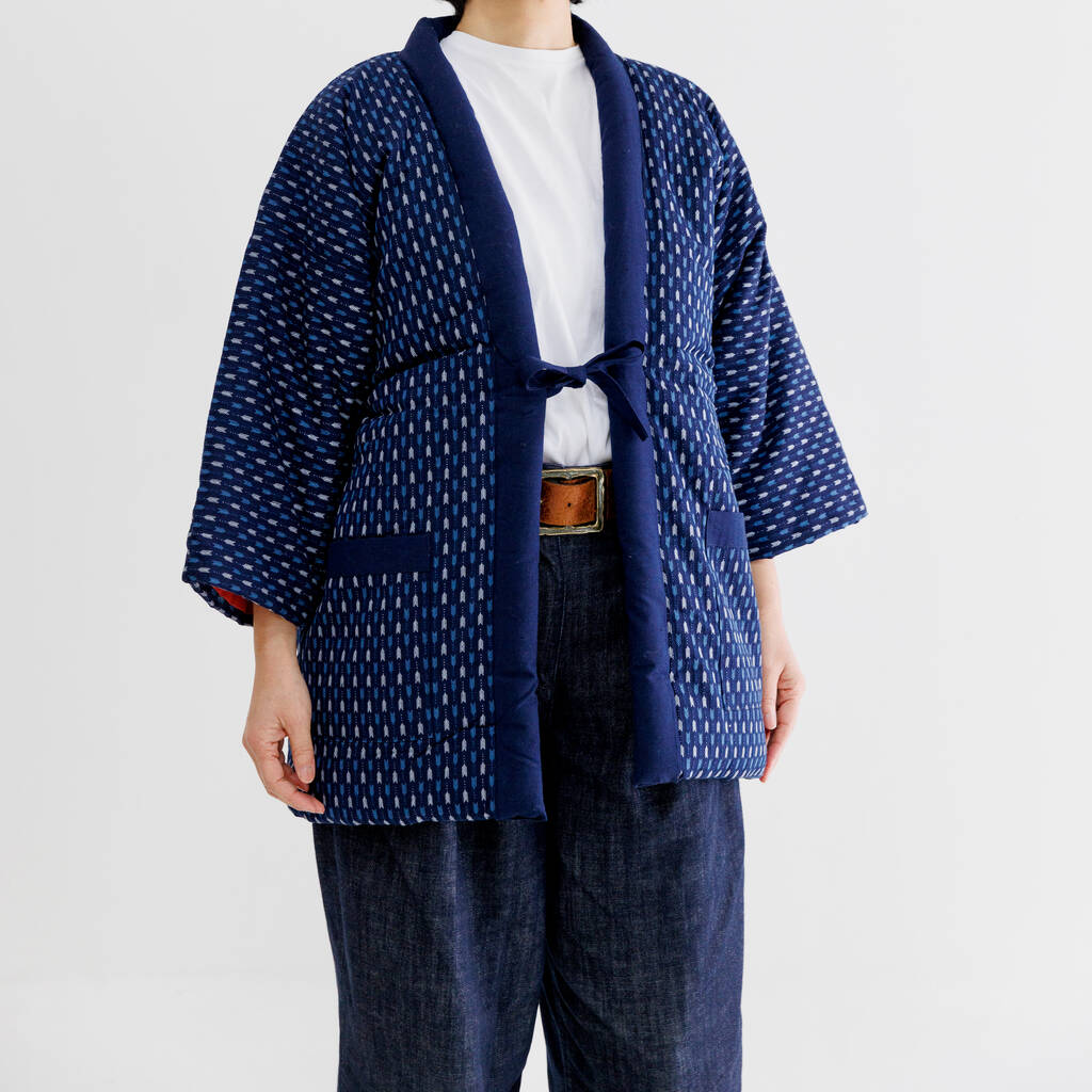 Japanese Padded Cotton Kimono Jacket By two persimmons