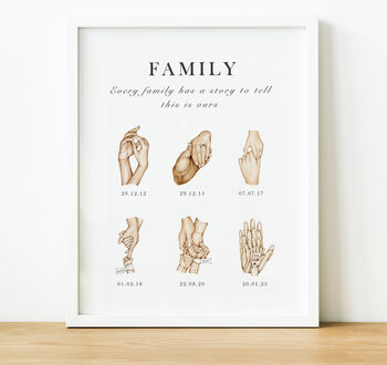 Personalised Our Story Family Print | Gift For Mum, 3 of 9