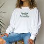 Reading Is My Personality Personalised White Jumper, thumbnail 2 of 4