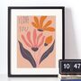 I Love You Flower Illustration Art Print, thumbnail 3 of 3