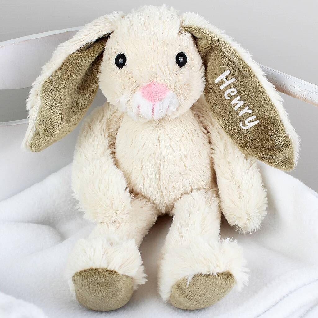 Personalised Name Bunny Toy By Chips & Sprinkles | notonthehighstreet.com