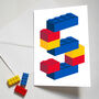 Personalised Building Block Age Card, thumbnail 5 of 6
