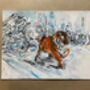 Tiger In Snow Print, thumbnail 4 of 5