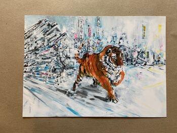 Tiger In Snow Print, 4 of 5