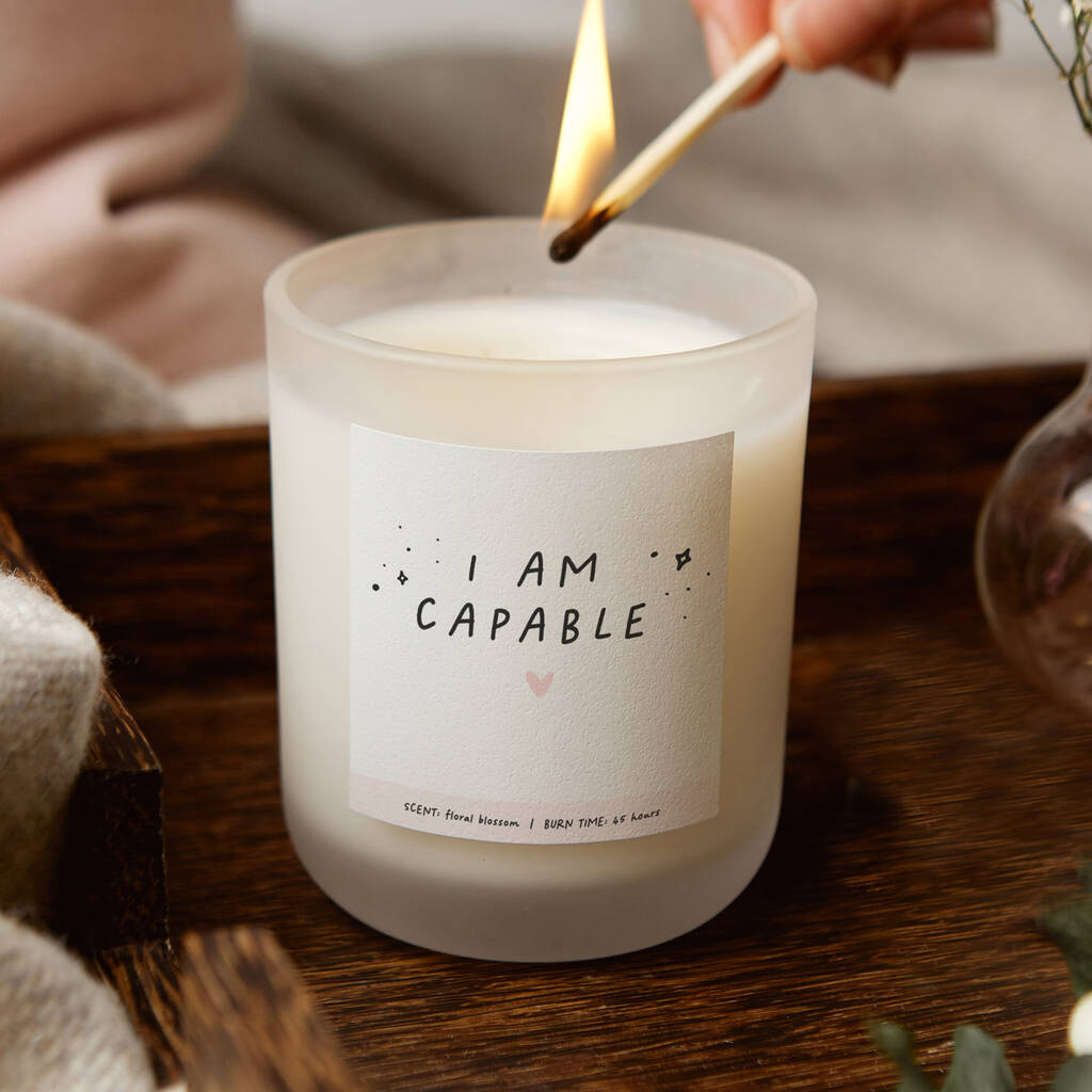 I Am Capable Positive Affirmation Candle, 1 of 4