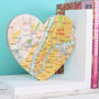 Map Location Heart Bookend Wedding Or Anniversary Gift, thumbnail 5 of 5