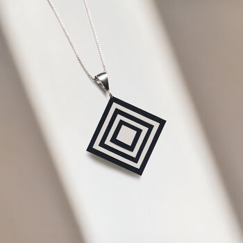 Black And Cream Diamond Necklace, 4 of 6