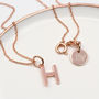 18ct Rose Gold Plated Initial Necklace, thumbnail 2 of 3